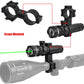 Red/Green Laser Sight - Picatinny mount + Tube mount - Pressure switch included