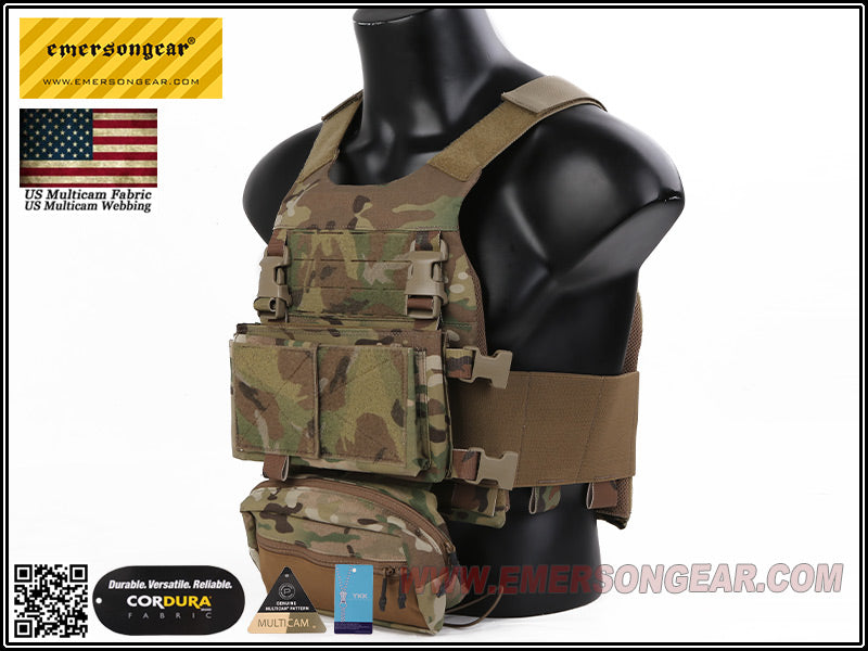 Emersongear FCS Style Vest with MK Chest Rig Set - Multicam